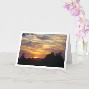 Carte Paysage de coucher de soleil en montagne
