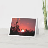 Carte Paysage de coucher de soleil rose (Devant)