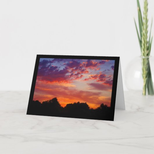 Carte Paysage de coucher de soleil violet (Devant)