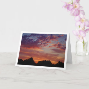 Carte Paysage de coucher de soleil violet