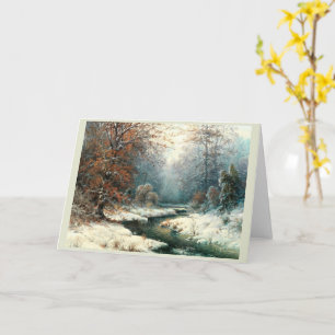 Carte Paysage de la rivière d'hiver, hiver