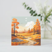 Carte Paysage de l'automne (Debout devant)
