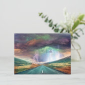 Carte Paysage de l'éclair de la route (Debout devant)