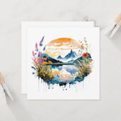 Carte Paysage de montagne (Devant/Arrière en situation)