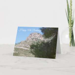 Carte Paysage de montagne Personnalisé 90e anniversaire