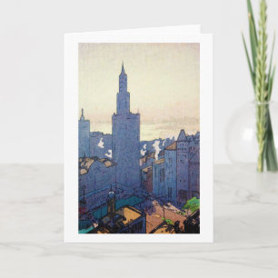 Carte Paysage de New York, Hiroshi Yoshida, coupe de boi