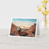 Carte Paysage de plage sablonneuse portugaise (Fleur jaune)