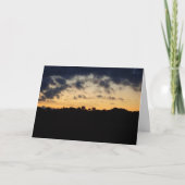 Carte Paysage de silhouette de coucher de soleil (Devant)