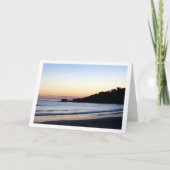 Carte Paysage de silhouette de plage au coucher du solei (Devant)