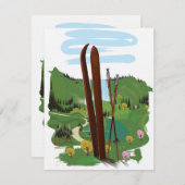 Carte Paysage de ski (Devant / Derrière)