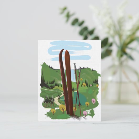 Carte Paysage de ski (Debout devant)