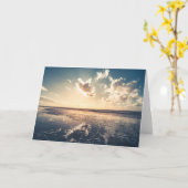 Carte Paysage de Sunset Beach Photo (Fleur jaune)