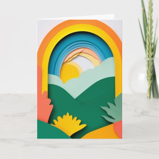 Carte Paysage découpé ensoleillé (Devant)