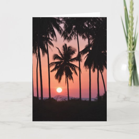 Carte Paysage des palmiers à coco (Devant)