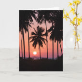 Carte Paysage des palmiers à coco (Fleur jaune)
