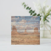 Carte Paysage désertique Buttes de grès et ciel céleste (Debout devant)