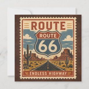 Carte Paysage désertique de l'historique Mother Road
