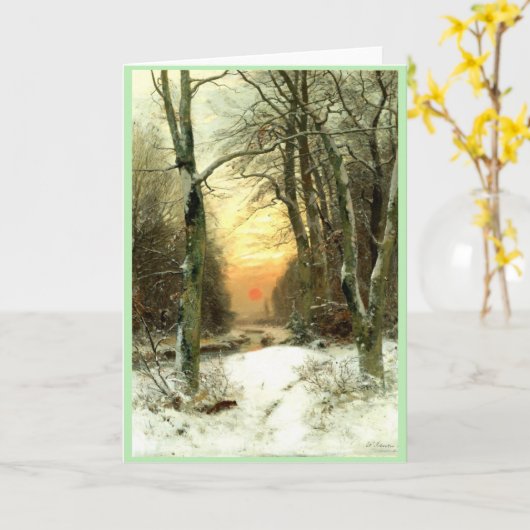 Carte Paysage d'hiver (Fleur jaune)