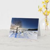 Carte Paysage d'hiver (Fleur jaune)