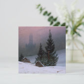 Carte Paysage d'hiver (par Caspar David Friedrich) (Debout devant)