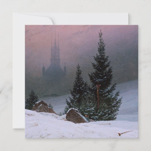Carte Paysage d'hiver (par Caspar David Friedrich) (Devant)