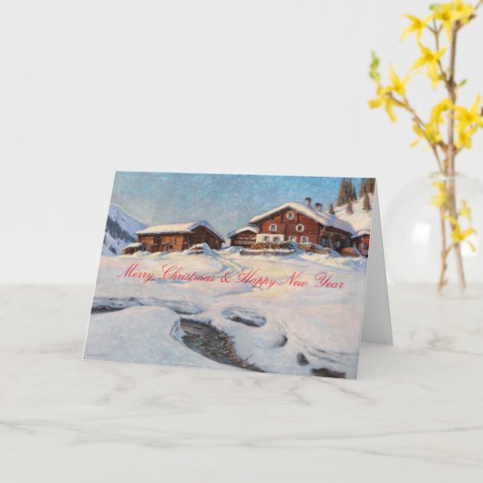 Carte Paysage d'hiver près de Davos (Fleur jaune)