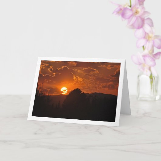 Carte Paysage du coucher de soleil (Orchidée)