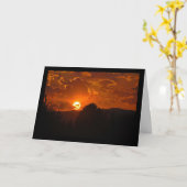 Carte Paysage du coucher de soleil vespéral (Fleur jaune)