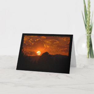 Carte Paysage du coucher de soleil vespéral