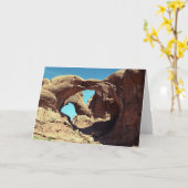 Carte Paysage du désert de Double Arch (Fleur jaune)