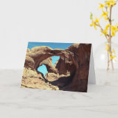 Carte Paysage du désert de Double Arch (Fleur jaune)