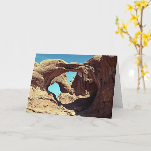 Carte Paysage du désert de Double Arch (Fleur jaune)