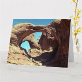 Carte Paysage du désert de Double Arch Utah (Fleur jaune)