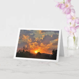 Carte Paysage du lever du soleil du matin