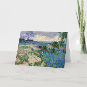 Carte Paysage du Texas avec Bluebonnets, art