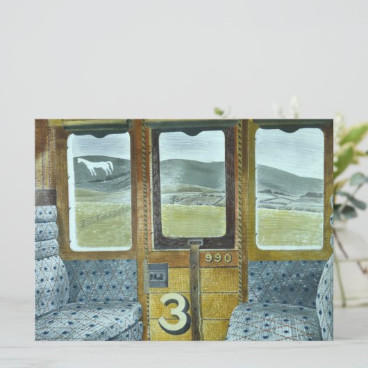 Carte Paysage du train (par Eric Ravilious) (Debout devant)