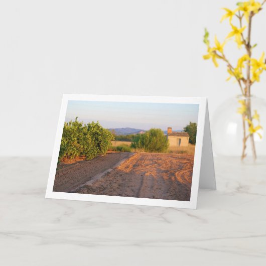 Carte Paysage du verger orange (Fleur jaune)