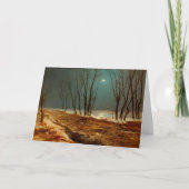 Carte Paysage en hiver au clair de lune, Art (Devant)