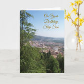 Carte Paysage Étape Son Anniversaire (Fleur jaune)