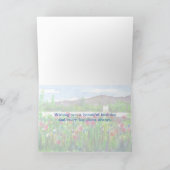 Carte Paysage Fleur sauvage aquarelle Joyeux anniversair (Intérieur)