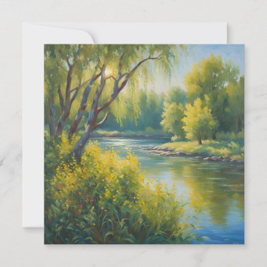 Carte Paysage fluvial estival (Devant)