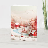 Carte Paysage hivernal scandinave en 3D (Dos)
