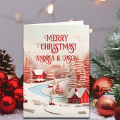 Carte Paysage hivernal scandinave en 3D