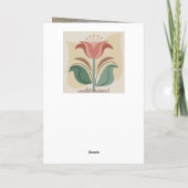 Carte Paysage japonais avec fleurs roses texte personnal (Dos)