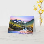 Carte Paysage magnifique Paysage d'Islande (Fleur jaune)