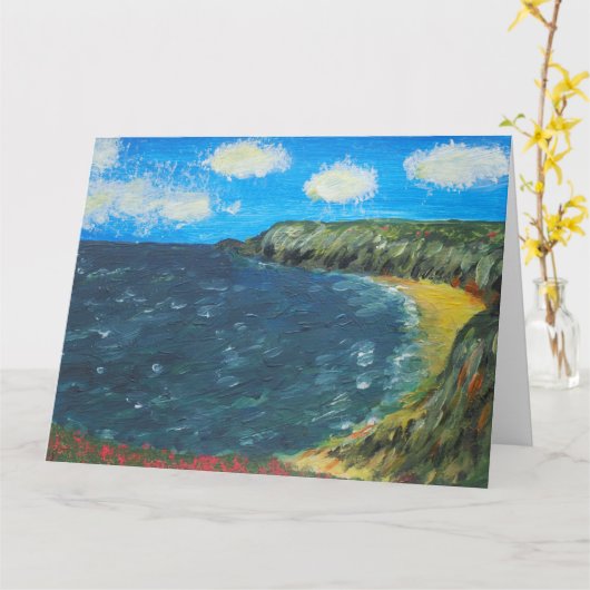 Carte Paysage marin dynamique (Fleur jaune)