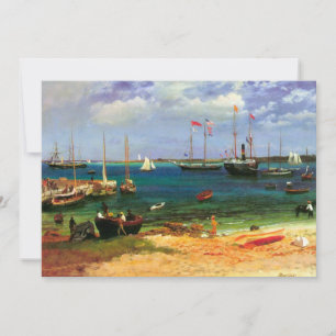 Carte Paysage marin vintage, port de Nassau par Bierstad