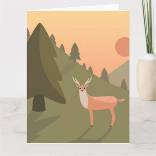 Carte Paysage Montagne des Cerfs Nature Parc sauvage Cou