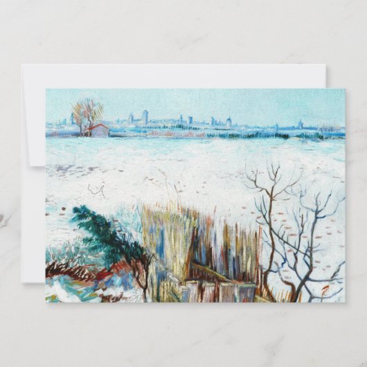 Carte Paysage neigeux avec Arles par Vincent van Gogh (Devant)