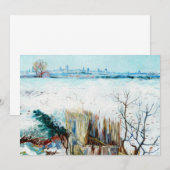 Carte Paysage neigeux avec Arles par Vincent van Gogh (Devant / Derrière)